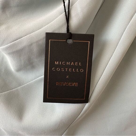Nwt-Michael Costello X Revolve Ava Dress In Ice Blue - Picture 11 of 12